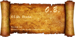 Oláh Buda névjegykártya
